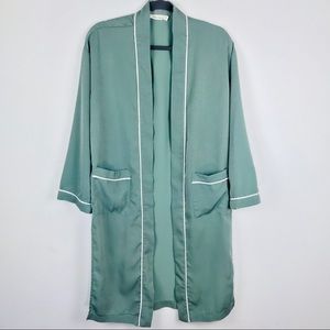 Chloe & Katie Sage Green Long Duster/ Kimono